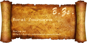 Borai Zsuzsanna névjegykártya